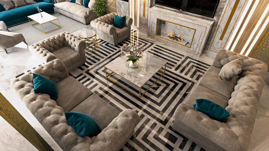 semi classic luxury classy living room classic with marble floor